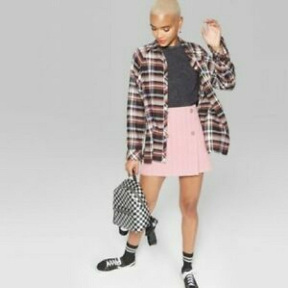 PLUS | Blush Pink Corduroy Mini Skirt | NWOT